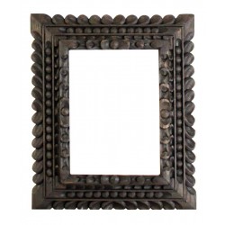 Picture frame, mirror, hand-carved, black, dimension:...
